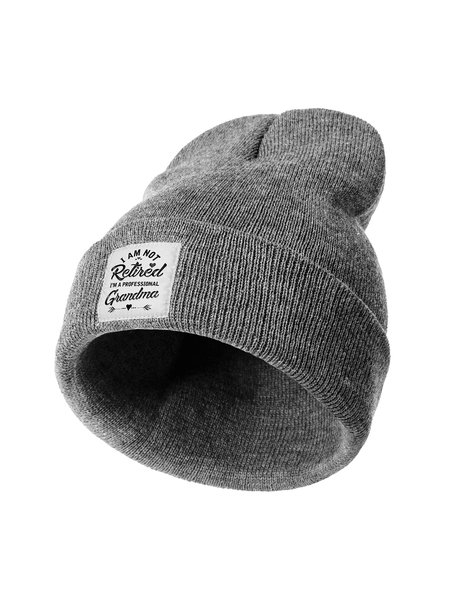 I‘m Not Retired I'm A Professional Grandma Family Text Letter Beanie Hat, Light gray, Hats
I‘m Not Retired I'm A Professional Grandma Family Text Letter Beanie Hat, Light gray, Hats