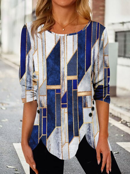 Color block geometric gradient button tunic top, Multicolor, Shirts & Blouses
Color block geometric gradient button tunic top, Multicolor, Shirts & Blouses