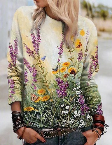 Floral Crew Neck Casual Loose Sweatshirts, Multicolor, Sweatshirts & Hoodies
Floral Crew Neck Casual Loose Sweatshirts, Multicolor, Sweatshirts & Hoodies