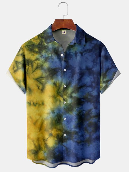 Pattern Color-block Chest Pocket Short Sleeve Resort Shirt, Blue, Short Sleeve Shirts
Pattern Color-block Chest Pocket Short Sleeve Resort Shirt, Blue, Short Sleeve Shirts