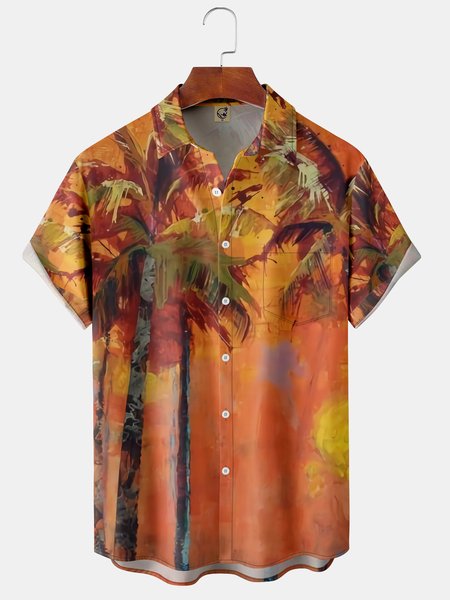 Coconut Tree Painting Chest Pocket Short Sleeve Hawaiian Shirt, Orange, Short Sleeve Shirts
Coconut Tree Painting Chest Pocket Short Sleeve Hawaiian Shirt, Orange, Short Sleeve Shirts