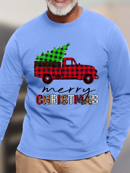 Men Christmas Tree Truck Snow Cotton Christmas Casual Top, Light blue, Long Sleeves
Men Christmas Tree Truck Snow Cotton Christmas Casual Top, Light blue, Long Sleeves
