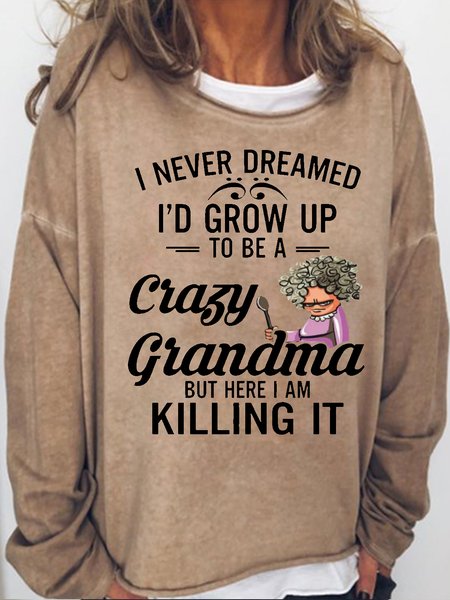 Women's Funny Text Letter Grandma Casual Sweatshirt, Light brown, Hoodies&Sweatshirts
Women's Funny Text Letter Grandma Casual Sweatshirt, Light brown, Hoodies&Sweatshirts