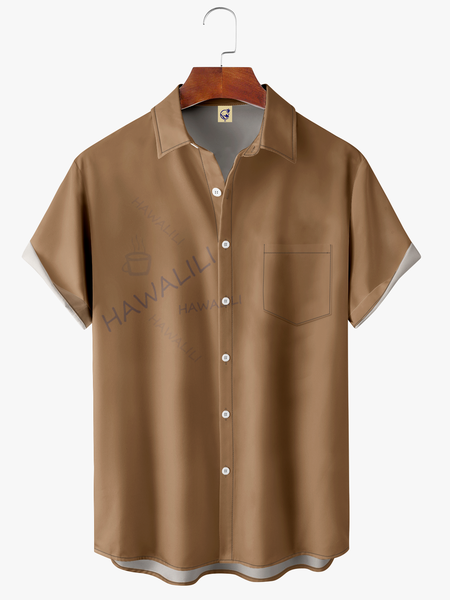 Plain Pocket Short Sleeve Shirt Casual Hawaiian Letter Print Top, Khaki, Short Sleeve Shirts
Plain Pocket Short Sleeve Shirt Casual Hawaiian Letter Print Top, Khaki, Short Sleeve Shirts