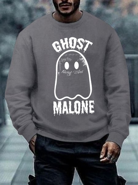 Men's Funny Ghost Malone Halloween Text Letters Crew Neck Casual Sweatshirt, Gray, Hoodies&Sweatshirts
Men's Funny Ghost Malone Halloween Text Letters Crew Neck Casual Sweatshirt, Gray, Hoodies&Sweatshirts