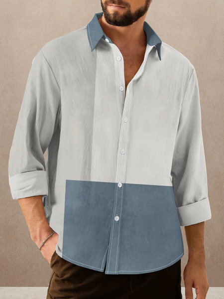 Geometric color block long-sleeved shirt casual style shirt lapel, As picture, Long Sleeve Shirts
Geometric color block long-sleeved shirt casual style shirt lapel, As picture, Long Sleeve Shirts