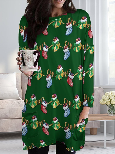 Lilicloth x Iqs Christmas Sock Pattern Women's Casual T-shirt Dress, As picture, Dresses
Lilicloth x Iqs Christmas Sock Pattern Women's Casual T-shirt Dress, As picture, Dresses