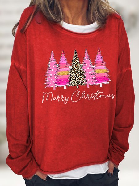 Women's Merry Christmas Tree Casual Loose Cotton-Blend Sweatshirt, Red, Hoodies&Sweatshirts
Women's Merry Christmas Tree Casual Loose Cotton-Blend Sweatshirt, Red, Hoodies&Sweatshirts