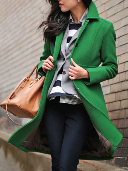 Urban Woolen Other Coat, Green, Outerwear