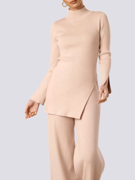 High Elasticity Stand Collar Long sleeve Regular Fit Plain Sweater, Apricot, Sweaters
High Elasticity Stand Collar Long sleeve Regular Fit Plain Sweater, Apricot, Sweaters