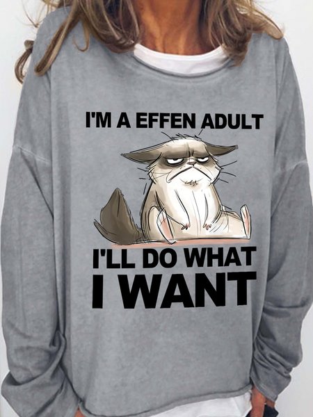 Lilicloth X Kelly I'm A Effen Adult I'll Do What I Want Women's Sweatshirts, Light gray, Hoodies&Sweatshirts
Lilicloth X Kelly I'm A Effen Adult I'll Do What I Want Women's Sweatshirts, Light gray, Hoodies&Sweatshirts
