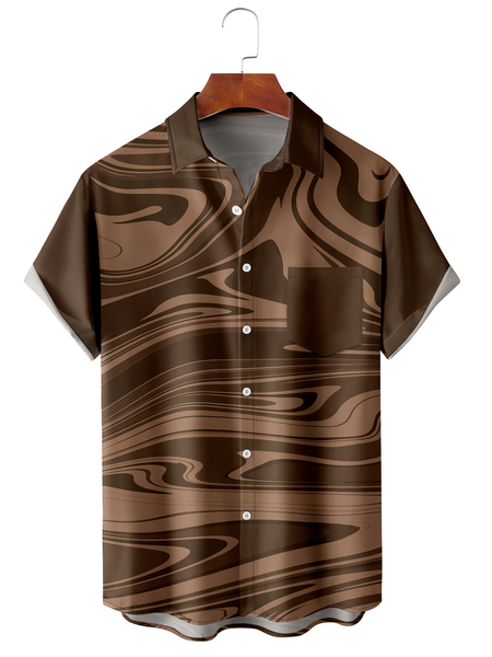 Geometric chest Pockets Short Sleeve Hawaiian Shirt, Coffee, Short Sleeve Shirts
Geometric chest Pockets Short Sleeve Hawaiian Shirt, Coffee, Short Sleeve Shirts