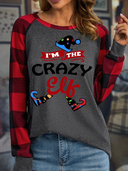 Lilicloth X Paula I‘m The Crazy Elf Women's Christmas Long Sleeve Buffalo Plaid T-Shirt, Gray, Long sleeves
Lilicloth X Paula I‘m The Crazy Elf Women's Christmas Long Sleeve Buffalo Plaid T-Shirt, Gray, Long sleeves