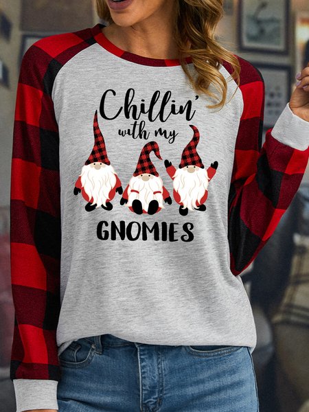 Women's Merry Christmas Chillin With My Gnomies Crew Neck Top, White, Long sleeves
Women's Merry Christmas Chillin With My Gnomies Crew Neck Top, White, Long sleeves