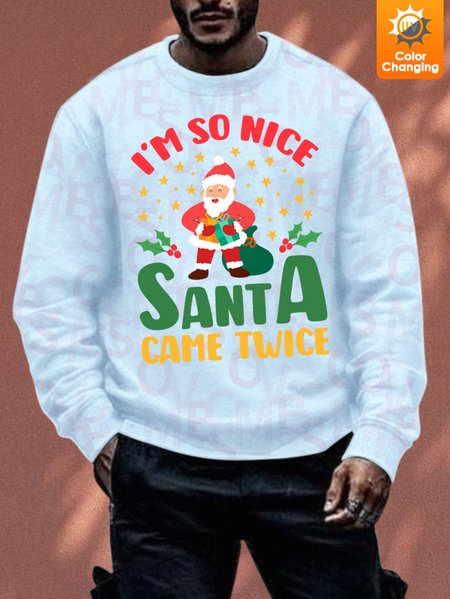 Lilicloth X Jessanjony Unisex I'm So Nice Santa Come Twice UV Color Changing Sweatshirt, Light blue, Hoodies&Sweatshirts 
Lilicloth X Jessanjony Unisex I'm So Nice Santa Come Twice UV Color Changing Sweatshirt, Light blue, Hoodies&Sweatshirts