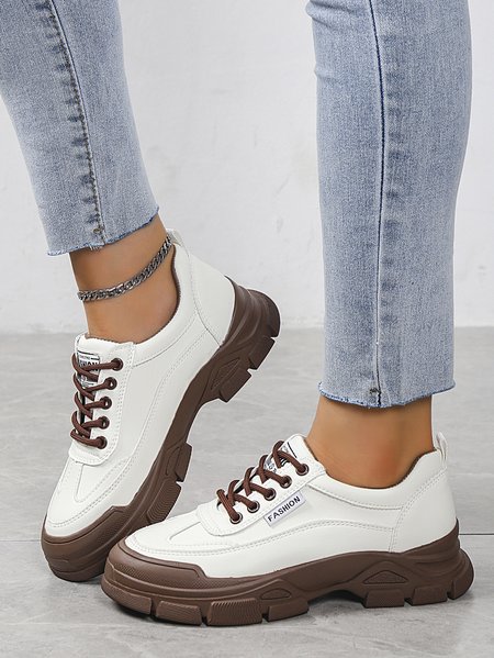 Lightweight Comfort Soft Sole Panel Contrast Color Sneakers Footwear, White, Sneakers
Lightweight Comfort Soft Sole Panel Contrast Color Sneakers Footwear, White, Sneakers