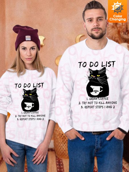Unisex Drink Coffee To Do List UV Color Changing Sweatshirt, White, Hoodies&Sweatshirts
Unisex Drink Coffee To Do List UV Color Changing Sweatshirt, White, Hoodies&Sweatshirts