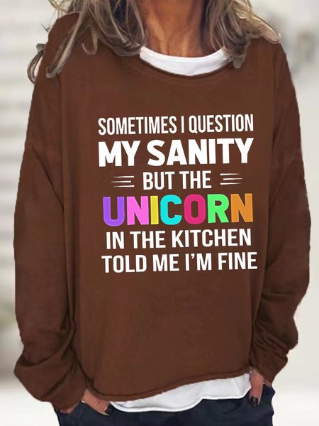 Women's Funny Sometimes I Question My Sanity Text Letters Casual Sweatshirts, Brown, Hoodies&Sweatshirts
Women's Funny Sometimes I Question My Sanity Text Letters Casual Sweatshirts, Brown, Hoodies&Sweatshirts