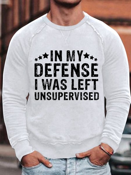 Men's I Was Left Unsupervised Funny Crew Neck Text Letters Cotton-Blend Sweatshirt, White, Hoodies&Sweatshirts
Men's I Was Left Unsupervised Funny Crew Neck Text Letters Cotton-Blend Sweatshirt, White, Hoodies&Sweatshirts