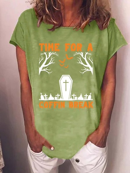Lilicloth X Jessanjony Time For A Coffin Break Halloween Women's T-Shirt, Green, T-shirts
Lilicloth X Jessanjony Time For A Coffin Break Halloween Women's T-Shirt, Green, T-shirts