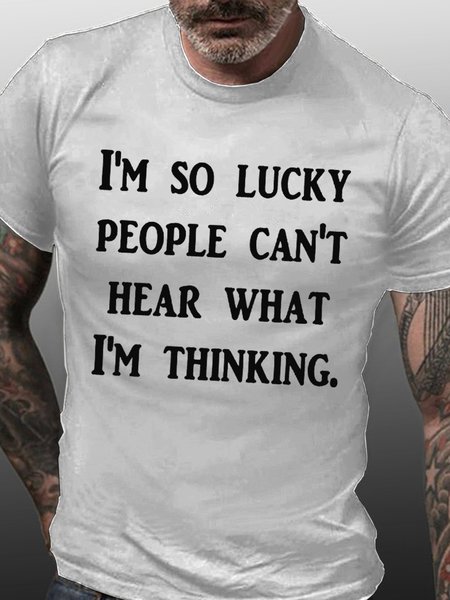 Women Funny sarcastic I'm so lucky Casual Crew Neck Loose T-Shirt, White, T-shirts
Women Funny sarcastic I'm so lucky Casual Crew Neck Loose T-Shirt, White, T-shirts