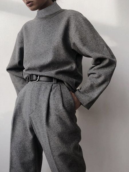 Daily Plain Long sleeve Turtleneck Simple Sweatshirt, Gray, Hoodies and Sweatshirts
Daily Plain Long sleeve Turtleneck Simple Sweatshirt, Gray, Hoodies and Sweatshirts