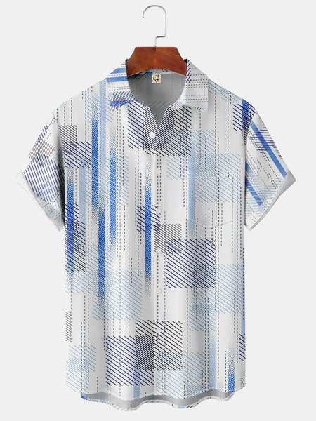 Art Texture Chest Pocket Short Sleeve Shirt, Blue, Men Shirts
Art Texture Chest Pocket Short Sleeve Shirt, Blue, Men Shirts