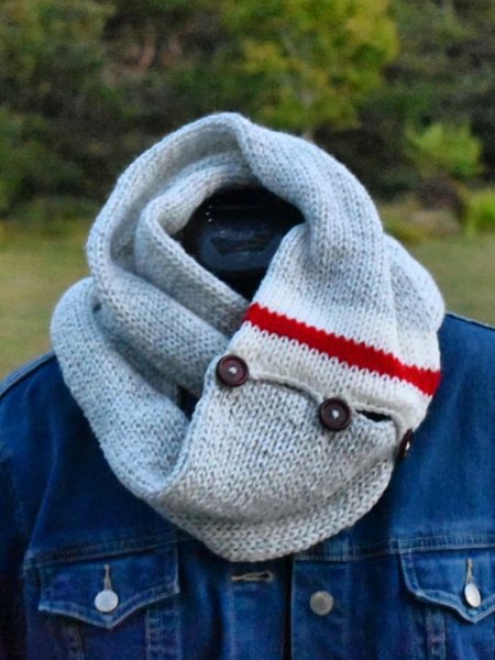 Winter Casual Knit Wool Warm Color Block Scarf, Gray, Women Scarves & Shawls
Winter Casual Knit Wool Warm Color Block Scarf, Gray, Women Scarves & Shawls