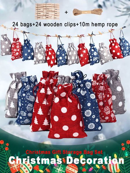 Christmas 24 Organizer Bag Gift Ornament Set, Multicolor, Home & Garden & Decorations
Christmas 24 Organizer Bag Gift Ornament Set, Multicolor, Home & Garden & Decorations