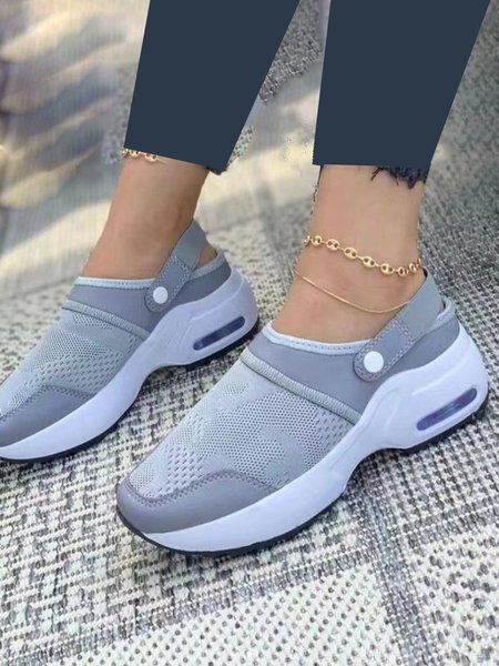 Breathable Mesh Panel Synthetic Leather Portable Sneakers, Gray, Sneakers
Breathable Mesh Panel Synthetic Leather Portable Sneakers, Gray, Sneakers