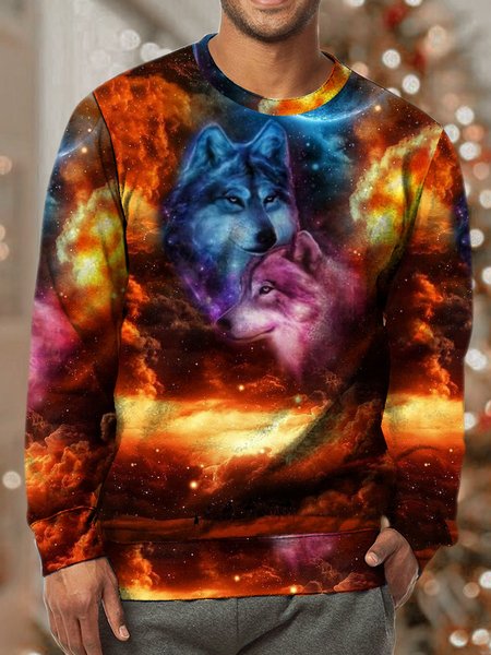 Mens Wolf Full Print Crew Neck Casual Sweatshirt, As picture, Hoodies&Sweatshirts
Mens Wolf Full Print Crew Neck Casual Sweatshirt, As picture, Hoodies&Sweatshirts