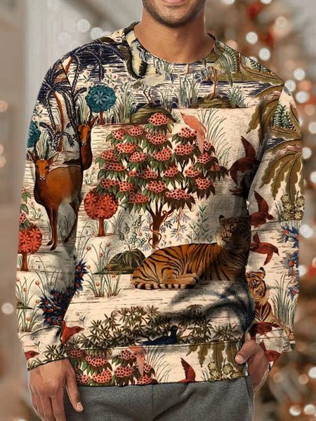 Men Animals And Forests Pattern Loose Casual Animal Sweatshirt, As picture, Hoodies&Sweatshirts
Men Animals And Forests Pattern Loose Casual Animal Sweatshirt, As picture, Hoodies&Sweatshirts