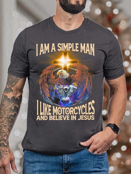 Men I Am A Simple Man I Like Motorcycles And Believe In Jesus Casual Fit Cotton T-Shirt, Deep gray, T-shirts
Men I Am A Simple Man I Like Motorcycles And Believe In Jesus Casual Fit Cotton T-Shirt, Deep gray, T-shirts