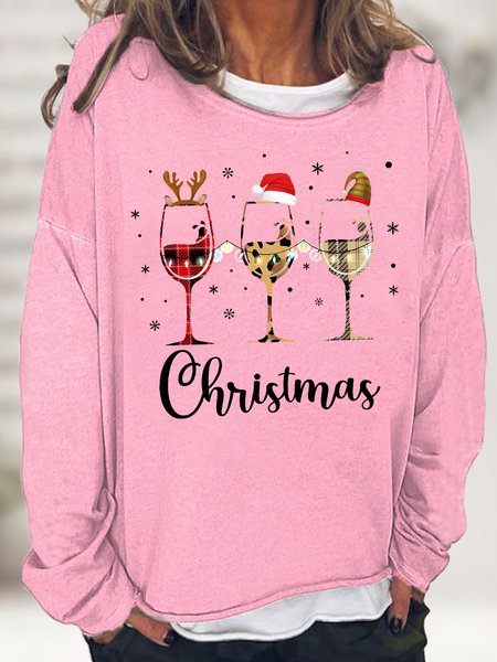 Women's Merry Christmas Three red wine Graphic Print Casual Sweatshirt, Pink, Hoodies&Sweatshirts
Women's Merry Christmas Three red wine Graphic Print Casual Sweatshirt, Pink, Hoodies&Sweatshirts