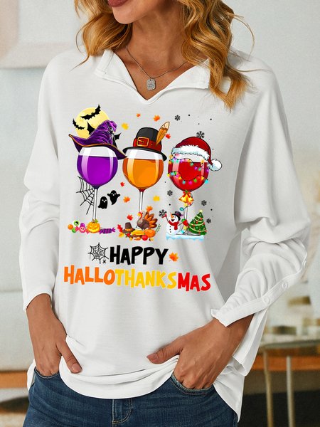 Women's Happy Hallo Thanks Mas Funny Three Red Wine Glasses Christmas Graphic Print V Neck Simple Sweatshirts, White, Hoodies&Sweatshirts
Women's Happy Hallo Thanks Mas Funny Three Red Wine Glasses Christmas Graphic Print V Neck Simple Sweatshirts, White, Hoodies&Sweatshirts