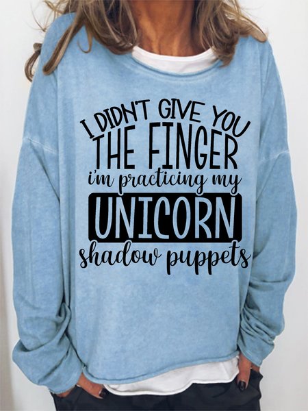 Women Sarcastic Saying I Didn't Give You The Finger I'm Practicing My Unicorn Shadow Puppets Sweatshirt, Light blue, Hoodies&Sweatshirts
Women Sarcastic Saying I Didn't Give You The Finger I'm Practicing My Unicorn Shadow Puppets Sweatshirt, Light blue, Hoodies&Sweatshirts