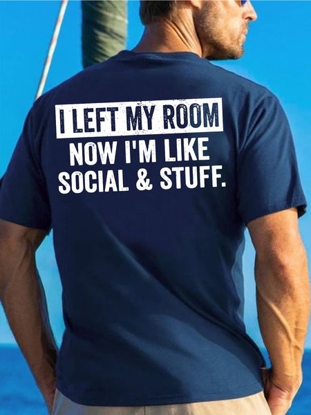 Men I Left My Room Now I’m Like Social & Stuff Loose Casual T-Shirt, Blue, T-shirts
Men I Left My Room Now I’m Like Social & Stuff Loose Casual T-Shirt, Blue, T-shirts