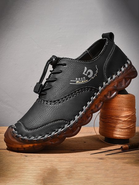 Vintage Handmade Sewn Stitching Lace Up Moccasin Shoes, Black, Men's flat & loafers
Vintage Handmade Sewn Stitching Lace Up Moccasin Shoes, Black, Men's flat & loafers