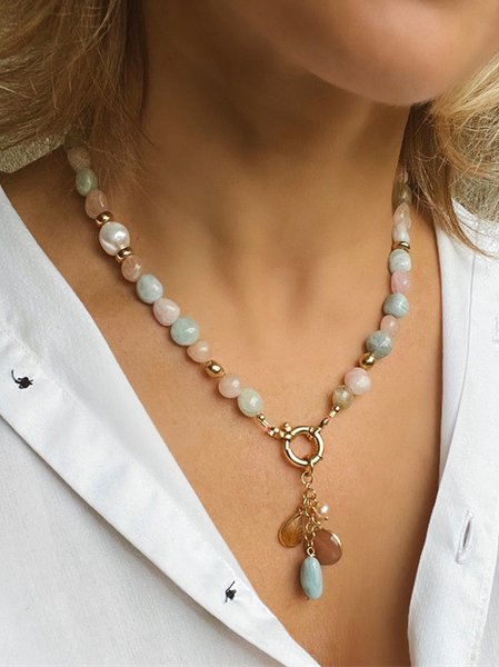 Boho Vintage Natural Crystal Colorful Beaded Necklace Everyday Jewelry Ethnic Style, Multicolor, Necklaces
Boho Vintage Natural Crystal Colorful Beaded Necklace Everyday Jewelry Ethnic Style, Multicolor, Necklaces