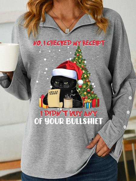 Womens Funny Balck Cat No I Checked My Receipt I Didn’t Buy Any Of Your Bullshiet Sweatshirt, Gray, Hoodies&Sweatshirts
Womens Funny Balck Cat No I Checked My Receipt I Didn’t Buy Any Of Your Bullshiet Sweatshirt, Gray, Hoodies&Sweatshirts