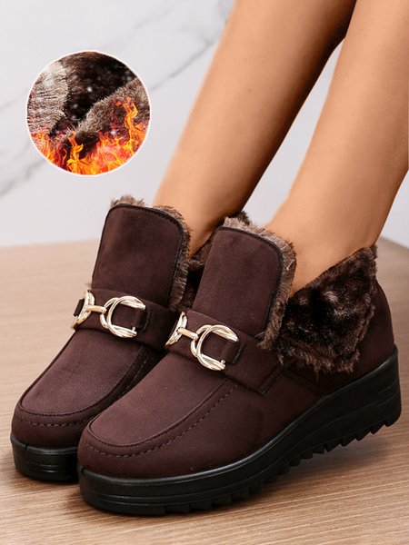 Women's Metal Decoration Warm Lined Slip On Snow Boots, Coffee, Boots
Women's Metal Decoration Warm Lined Slip On Snow Boots, Coffee, Boots