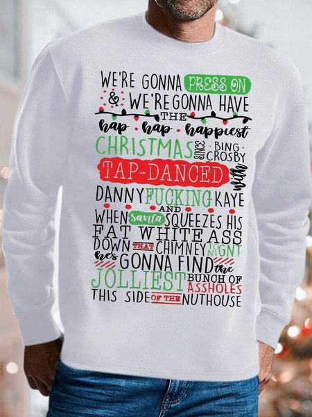 Mens We Are Gonna Press On Funny Graphics Printed Christmas Text Letters Crew Neck Sweatshirt, White, Hoodies&Sweatshirts
Mens We Are Gonna Press On Funny Graphics Printed Christmas Text Letters Crew Neck Sweatshirt, White, Hoodies&Sweatshirts
