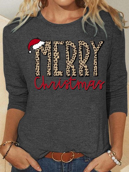 Womens Buffalo Plaid Christmas Family Casual Top, Gray, Long sleeves