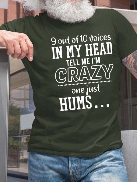 Men 9 Out Of 10 Voices In My Head Tell Me I’m Crazy Fit Crew Neck T-Shirt, Deep green, T-shirts
Men 9 Out Of 10 Voices In My Head Tell Me I’m Crazy Fit Crew Neck T-Shirt, Deep green, T-shirts
