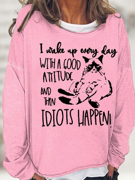 Womens I Wake Up Every Day With A Good Attitude Crew Neck Letters Casual Sweatshirt, Pink, Hoodies&Sweatshirts
Womens I Wake Up Every Day With A Good Attitude Crew Neck Letters Casual Sweatshirt, Pink, Hoodies&Sweatshirts