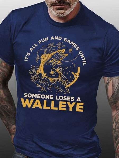 Men It’s All Fun And Games Until Someone Loses A Walleye Crew Neck Cotton T-Shirt, Deep blue, T-shirts
Men It’s All Fun And Games Until Someone Loses A Walleye Crew Neck Cotton T-Shirt, Deep blue, T-shirts