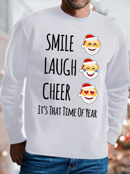 Mens Smil Laugh Cheer It's Cheer It Is That Time Of Year Funny Graphic Print Casual Christmas Sweatshirt, White, Hoodies&Sweatshirts
Mens Smil Laugh Cheer It's Cheer It Is That Time Of Year Funny Graphic Print Casual Christmas Sweatshirt, White, Hoodies&Sweatshirts