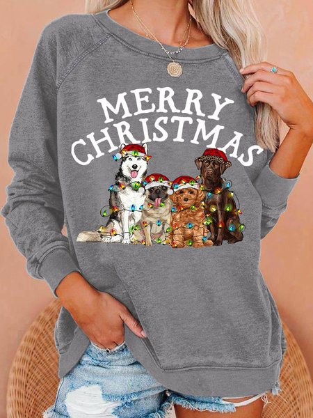 Merry Christmas With Christmas Dogs Women's Sweatshirt, Gray, Hoodies&Sweatshirts
Merry Christmas With Christmas Dogs Women's Sweatshirt, Gray, Hoodies&Sweatshirts