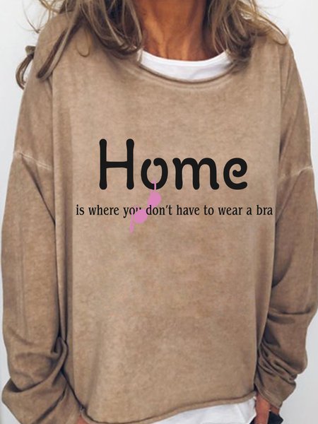 Lilicloth X Roxy Home Is Where You Don't Have To Wear A Bra Women's Sweatshirt, Light brown, Hoodies&Sweatshirts
Lilicloth X Roxy Home Is Where You Don't Have To Wear A Bra Women's Sweatshirt, Light brown, Hoodies&Sweatshirts