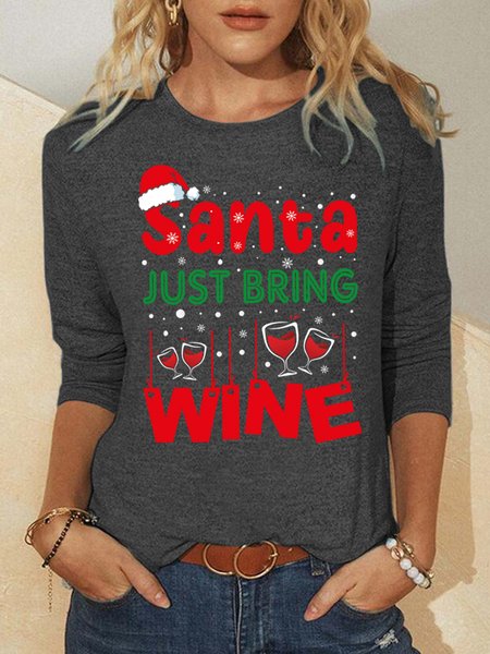 Lilicloth X Manikvskhan Santa Just Bring Wine Women's Long Sleeve T-Shirt, Gray, Long sleeves
Lilicloth X Manikvskhan Santa Just Bring Wine Women's Long Sleeve T-Shirt, Gray, Long sleeves